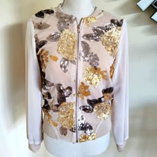 Top Chic Sequin Bomber Jacket