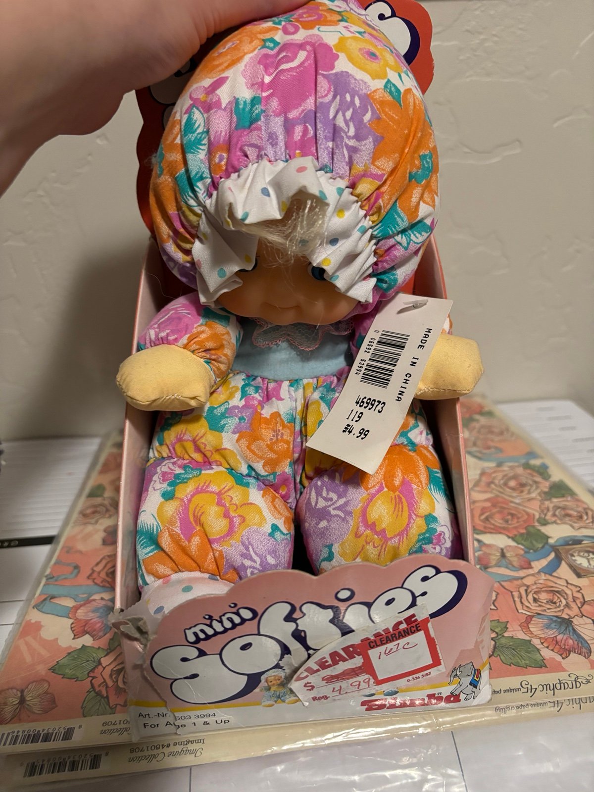 Vintage Simba Baby Doll * Mini Softie * Rare!