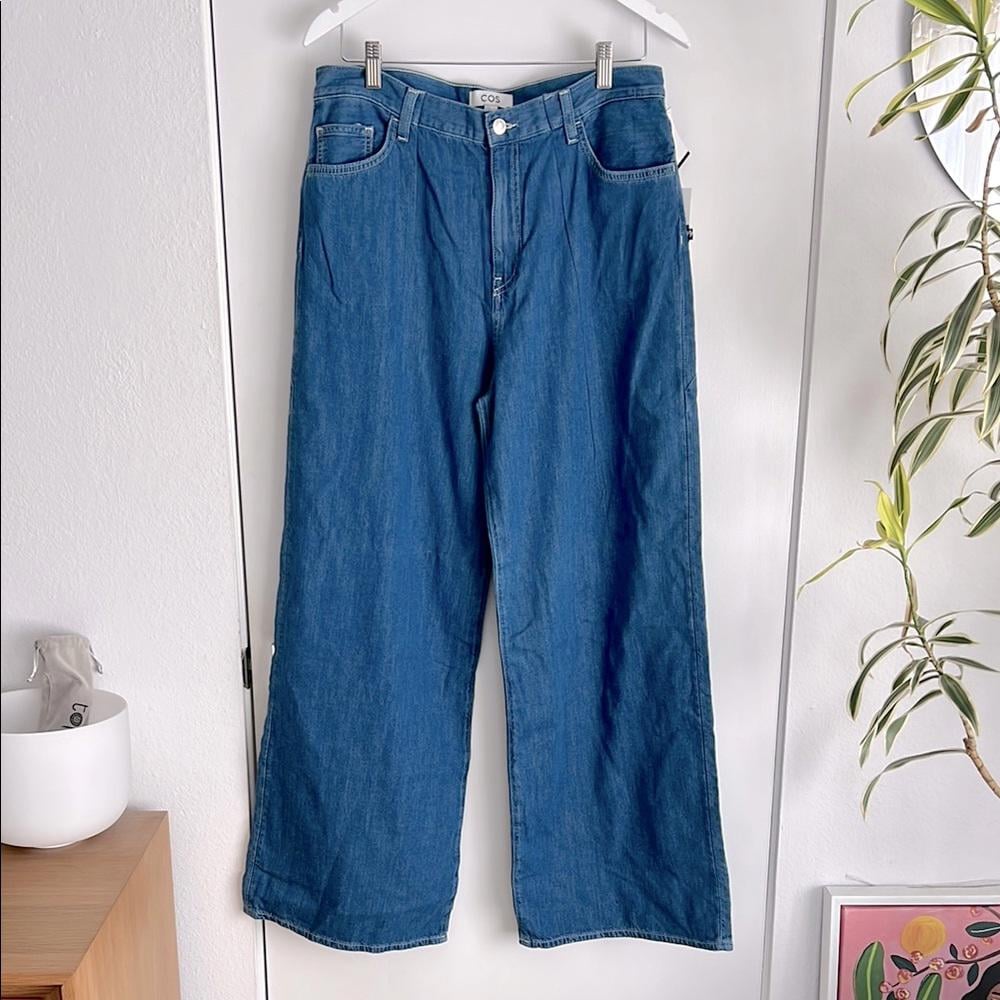 NWT COS 100% Organic Cotton Wide Leg High Rise Jeans Size 30 120