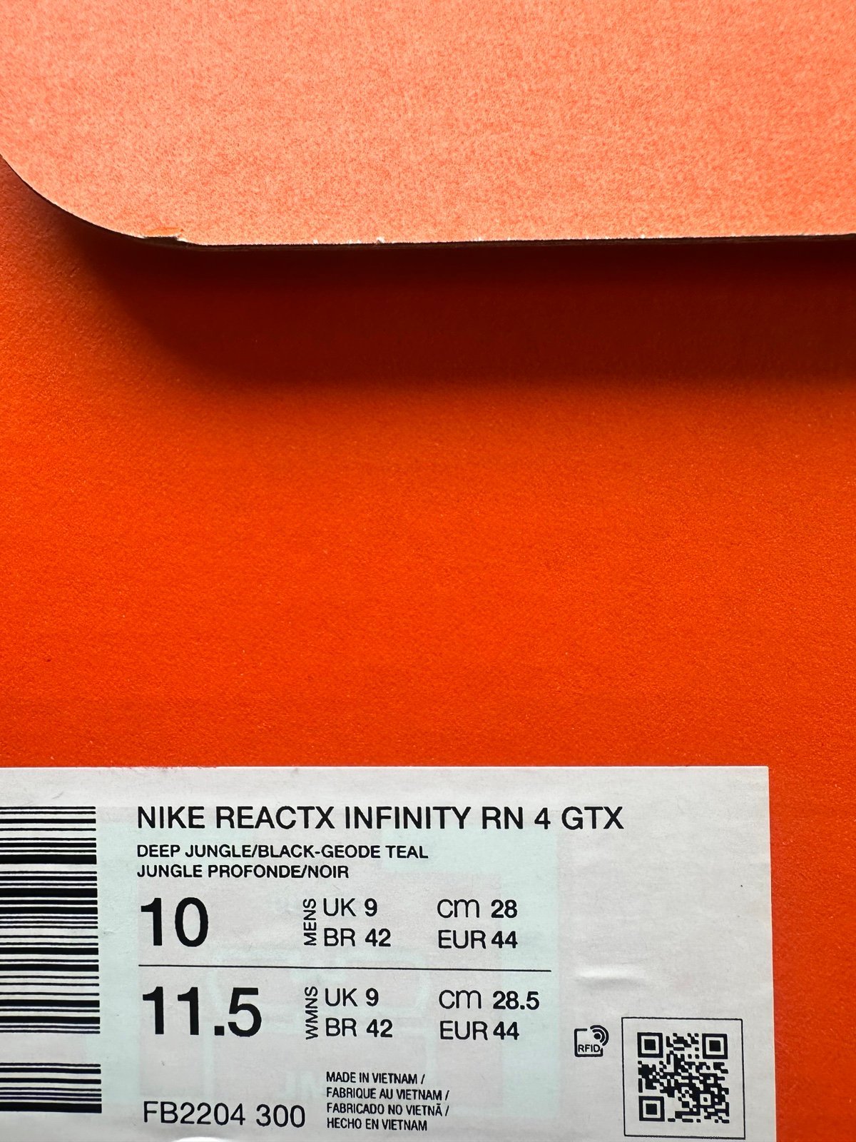 MEN'S NIKE REACT INFINITY RUN 4 REACT X GTX