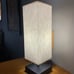 Gray Small Table Lamp - Bedside Lamp for Bedroom, Minimalist Nightstand Lamp