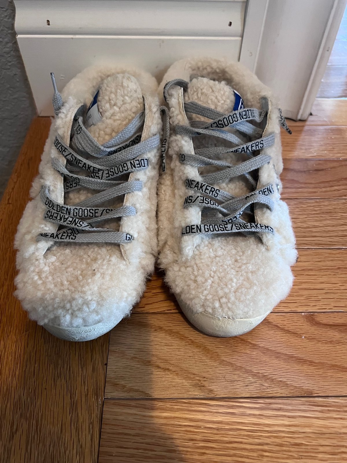 Fur slip on golden goose sneakers