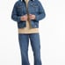 Guess Jeans Jean Jacket Men’s Small With White Sherpa Lining