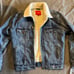 Guess Jeans Jean Jacket Men’s Small With White Sherpa Lining