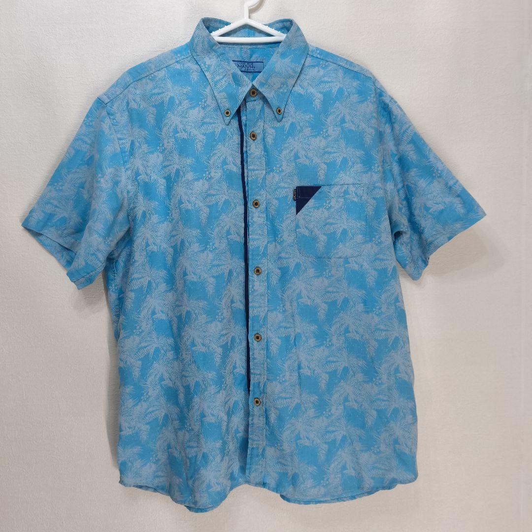 MAJUN Majun Men's Okinawa Kariyushi Wear Cool Biz Aloha Shirt
