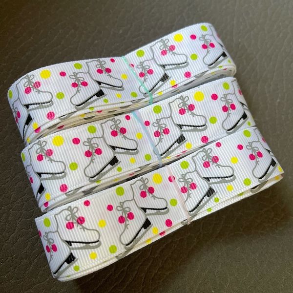 Grosgrain Ribbon 7/8” 5 yards 5/$20 Christmas Winter ice skates snow skating NEW Grosgrain Ribbon 7/8” 5 yards 5/$20 Christmas Winter ice skates snow skating NEW