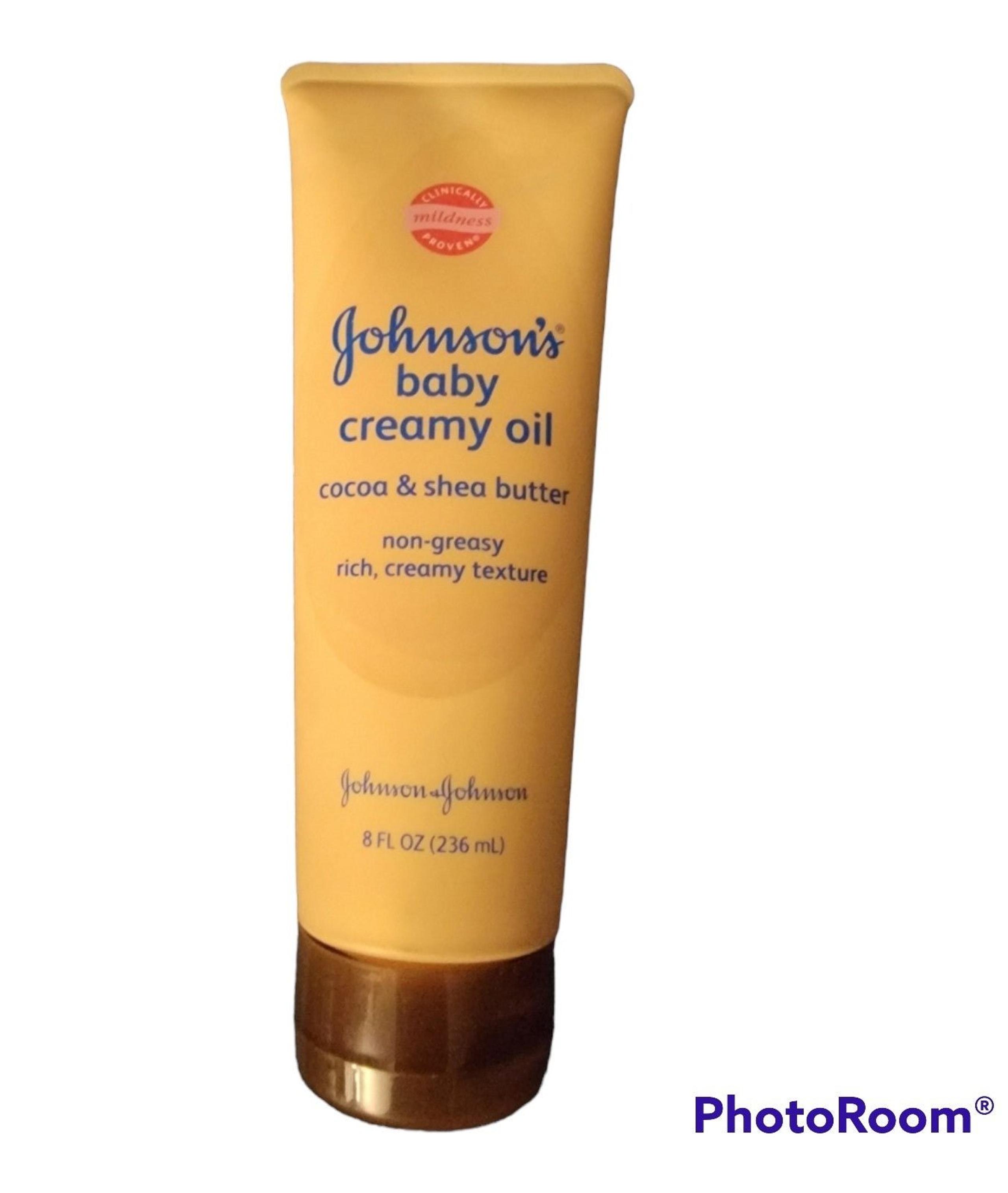 JOHNSON'S Baby Creamy Oil, Cocoa & Shea Butter 8oz DISCONTINUED ORIG FORMULA NEW