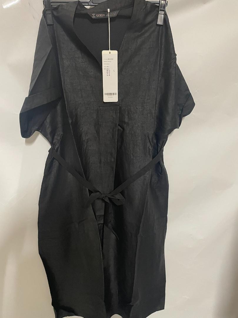 【GOELIA】Fragrant Cloud Silk V-Neck Semi-Long Dress
