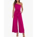 NEW Pink 1 Shoulder Wide Leg Belted Jumpsuit L