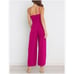 NEW Pink 1 Shoulder Wide Leg Belted Jumpsuit L