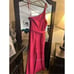 NEW Pink 1 Shoulder Wide Leg Belted Jumpsuit L