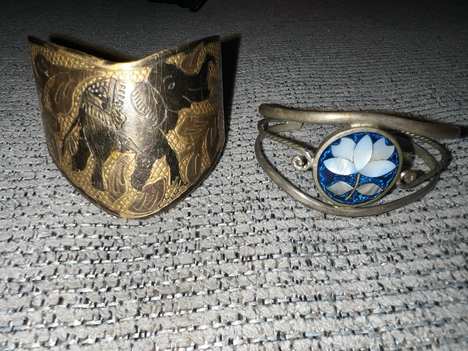 Vintage nickel and Iron cuffs