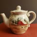 Christmas Farmhouse Handpainted Ceramic Teapot by Maxcera
