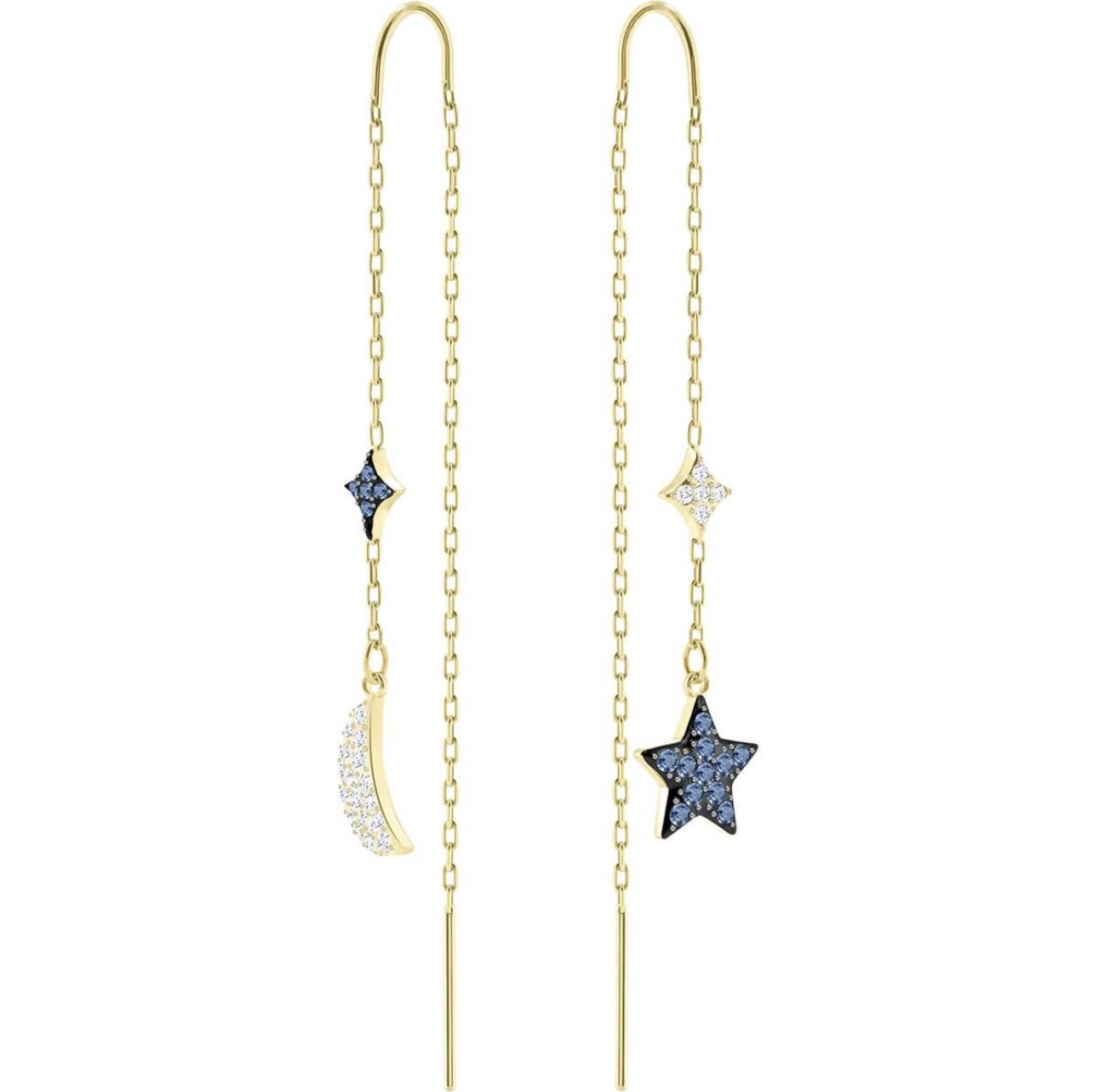 Swarovski Dual Moon Drop Earrings