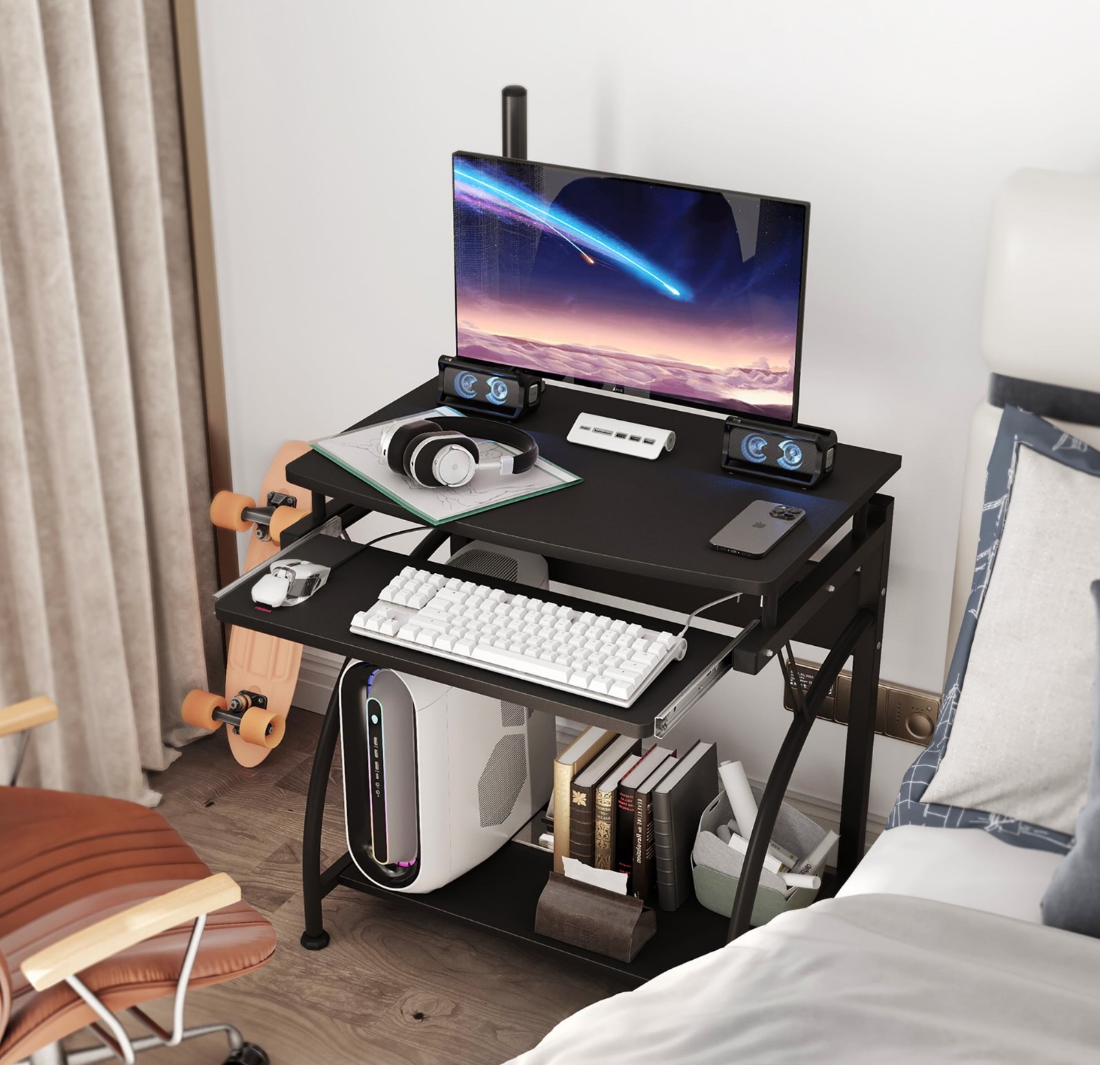 Computer Desk PC Laptop Writing Table Workstation Home Office, New Writing Desks