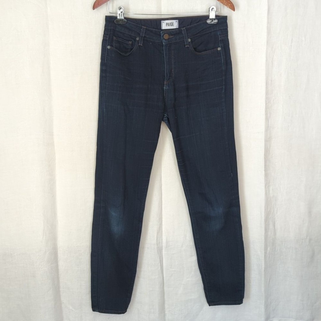 Paige Hoxton Dark Wash High Rise Slim Straight Jean Size 29