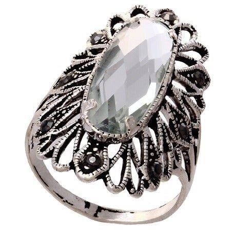 Size 9.5 Sterling Silver Cocktail Ring