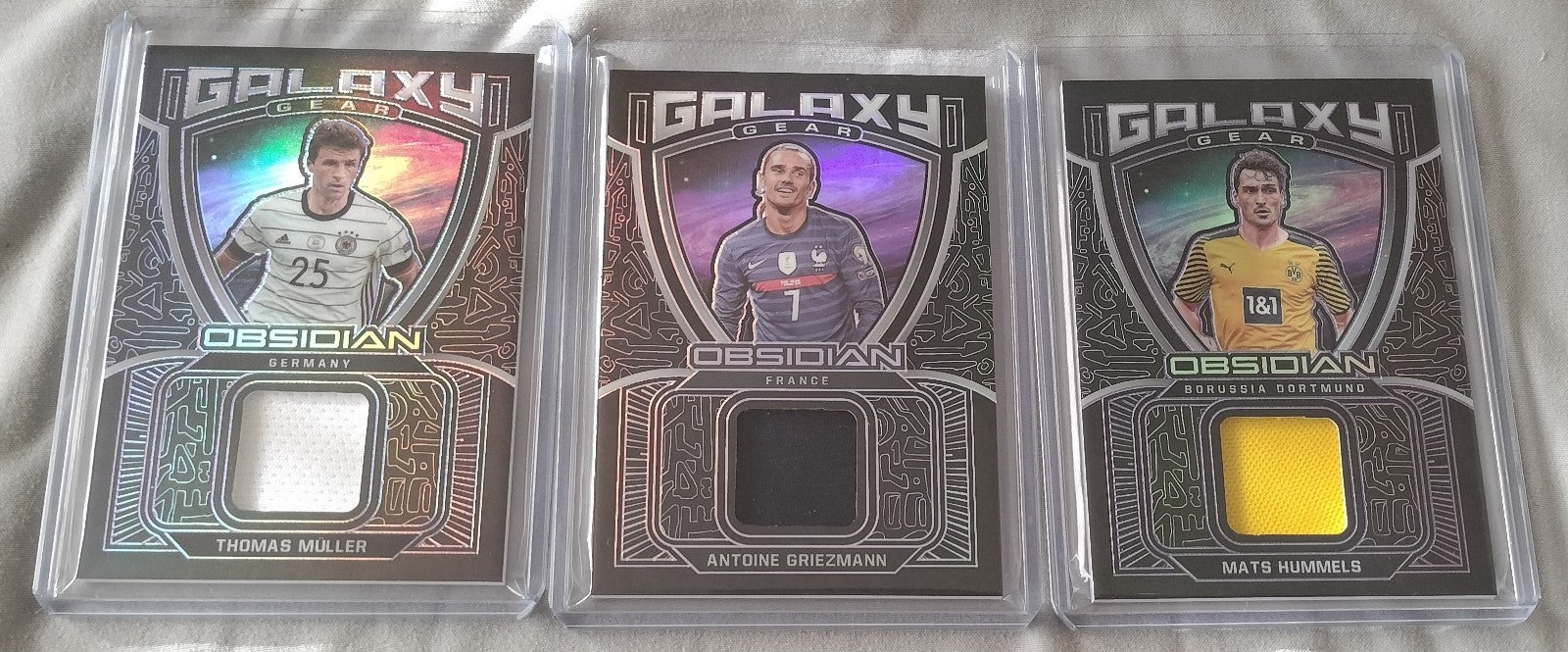 Obsidian soccer lot jersey cards /75 match worn