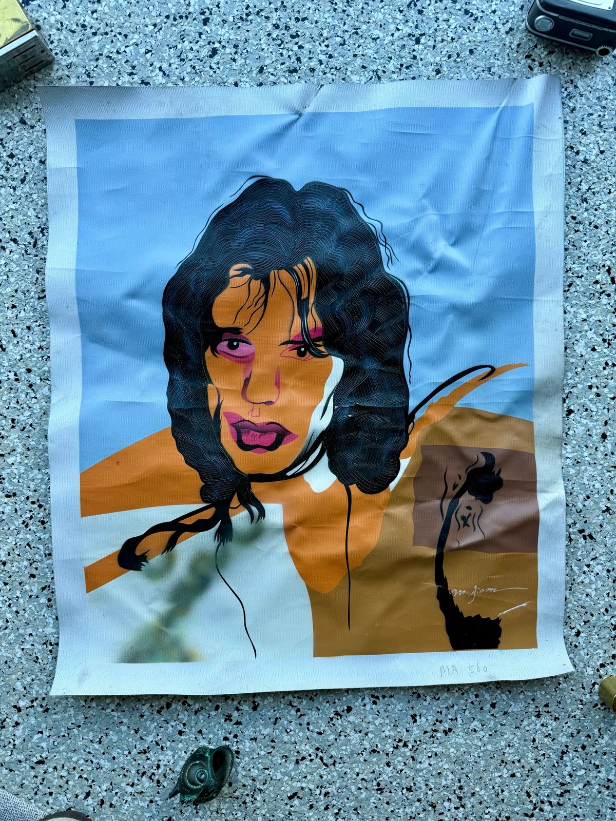Vintage 70’s Mick Jagger painting