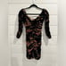 House of CB velvet floral ruched Noella mini dress
