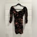 House of CB velvet floral ruched Noella mini dress