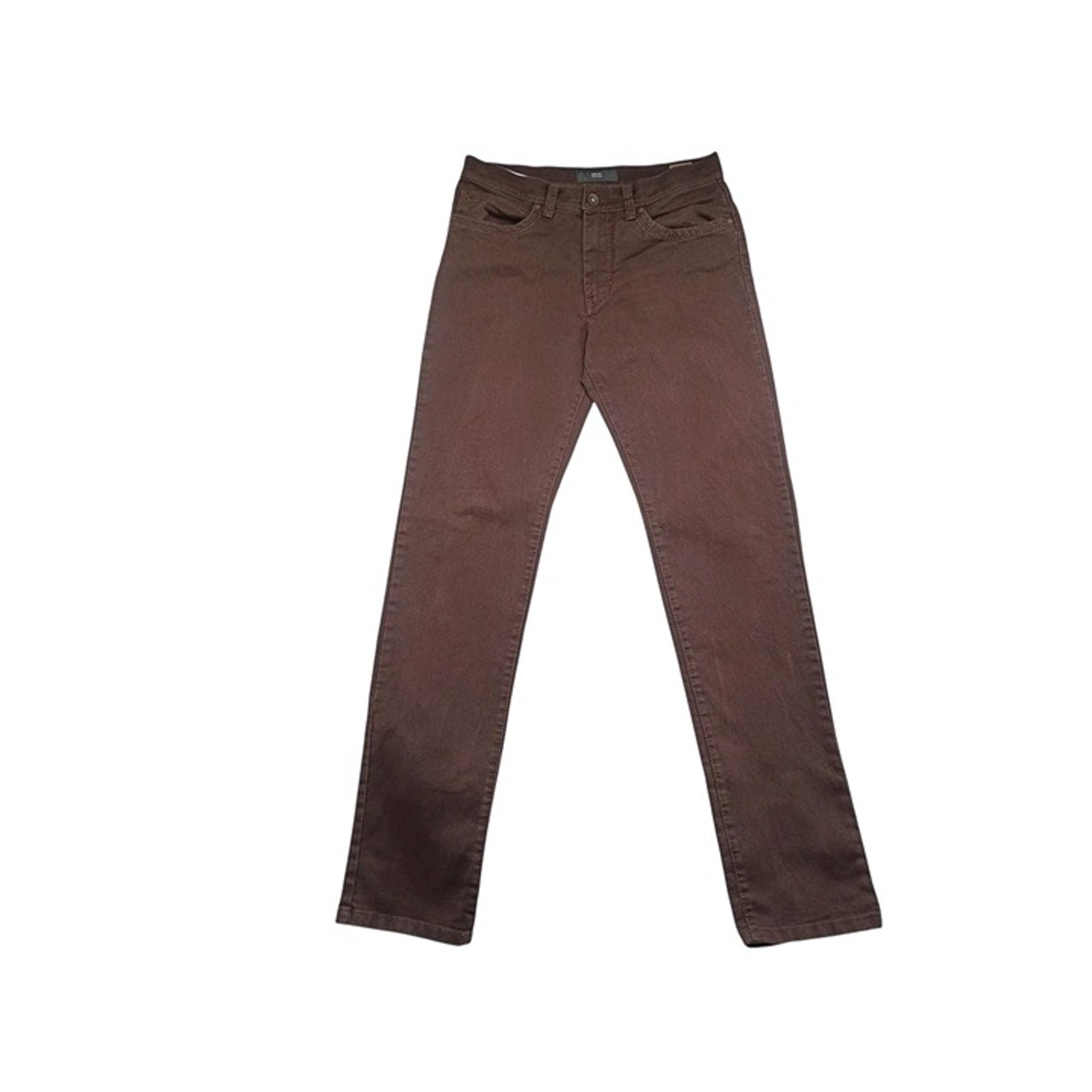 Brax Cadiz Jeans Mens 32x36 Brown Straight Fit Stretch Pants Casual Classic
