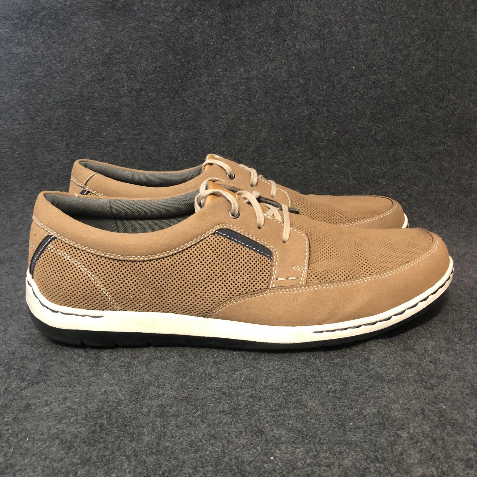 Dunham Shoes Men's Fitswift Tan Brown Lace Up Casual Sneakers Comfort Size 11 D