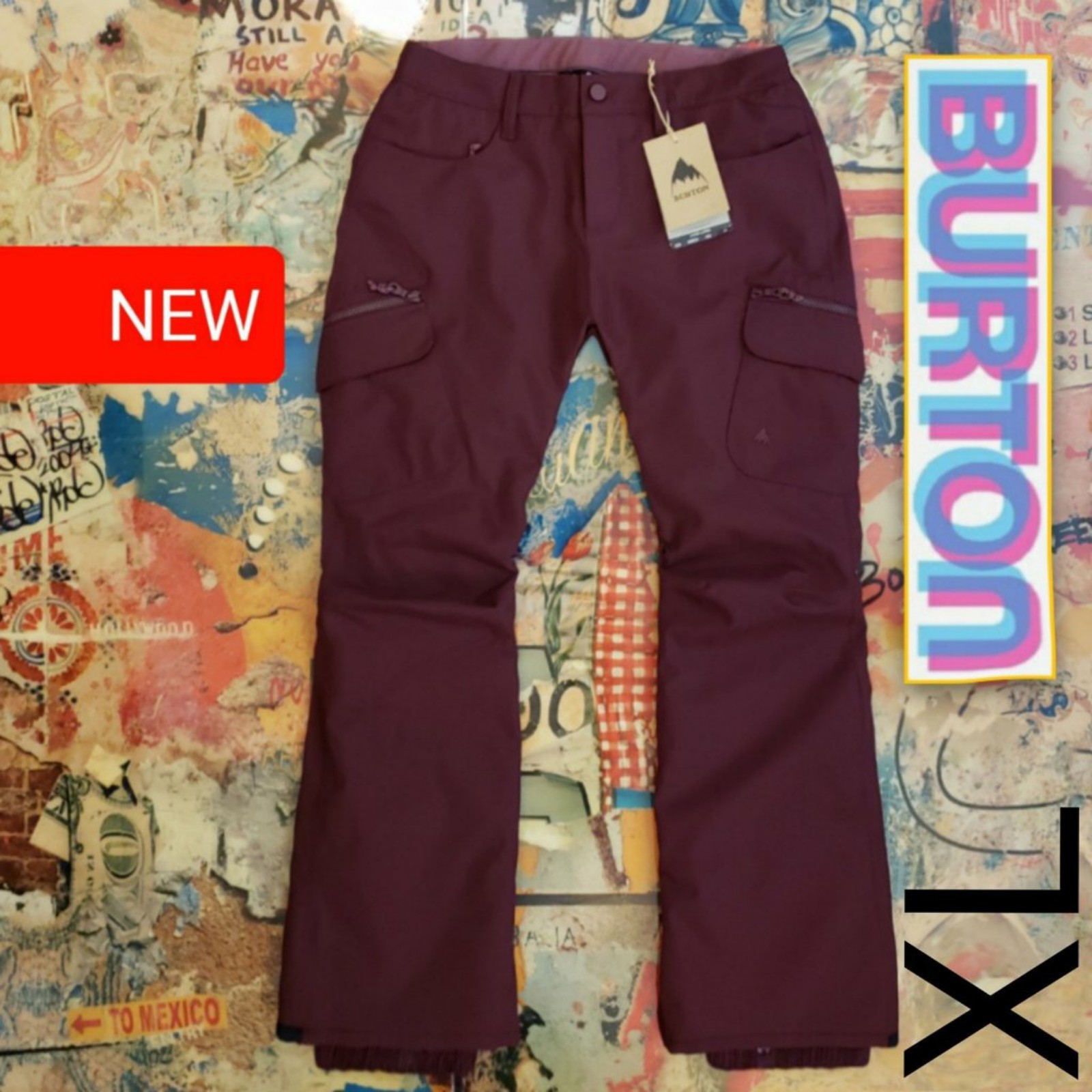 210 New Burton Gloria INSULATED Waterproof Stretch Snowboard / Ski Pants! XL