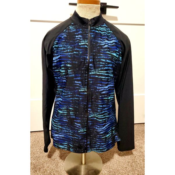 SOGO SWIM TROPICAL BLACK RASH GUARD