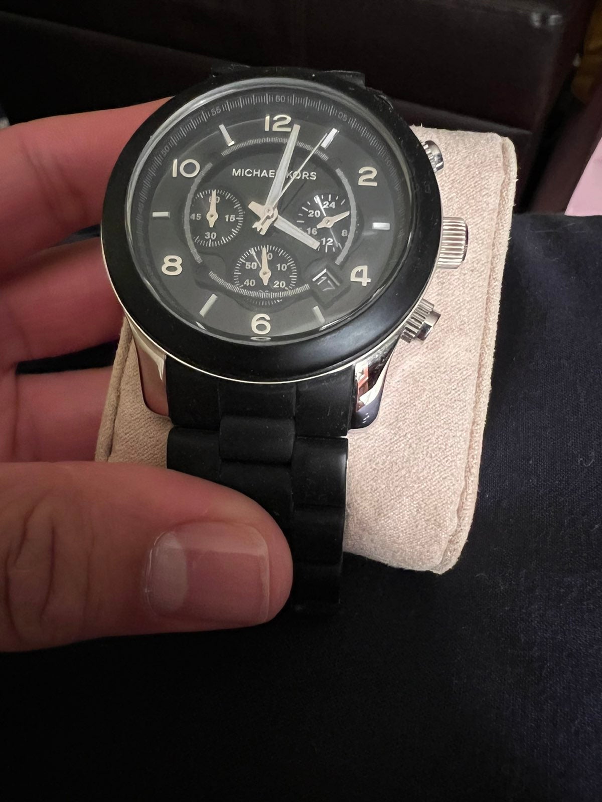 Michael Kors Black Rubber Watch like new