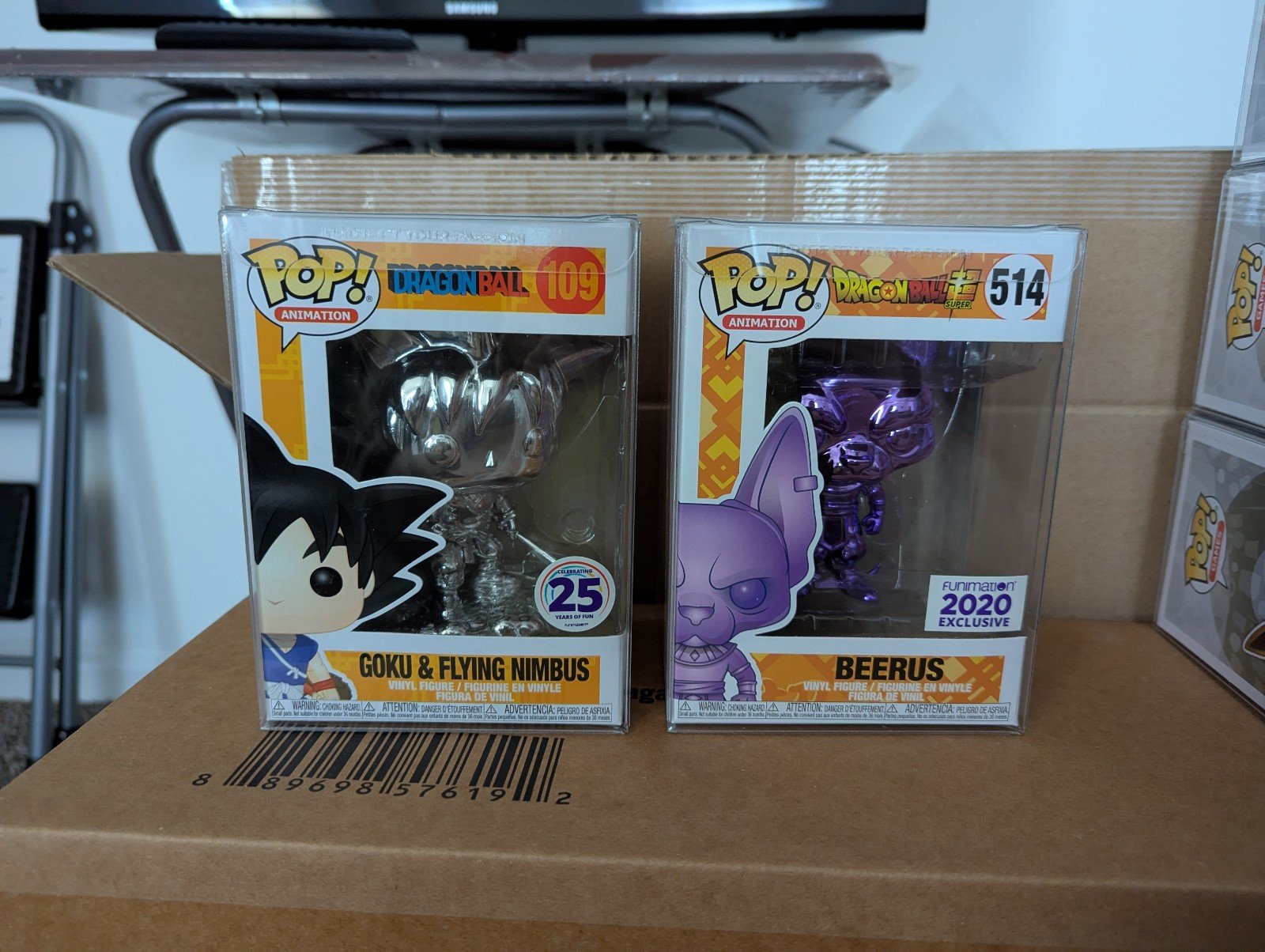 METALLIC BEERUS GOKU FLYING NIMBUS FUNKO POPS MINT