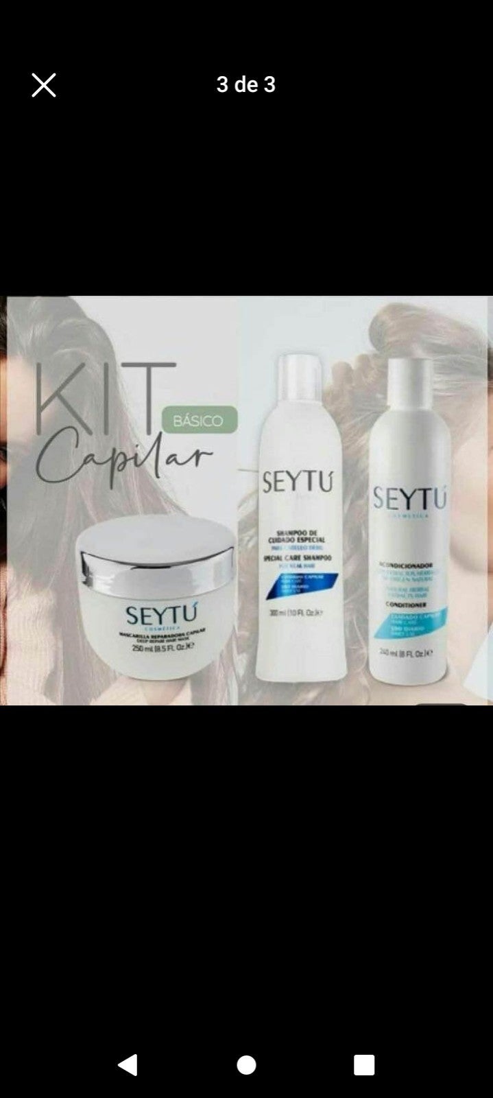 Shampoo y acondicionador y mascarilla