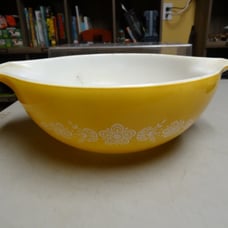 PYREX MIXING BOWL 444 4QT BUTTERFLY GOLD