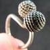 vintage STERLING SILVER ring 5.8g! MODERNIST .925 size 4.5 ESTATE SALE TAXCO!