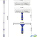 Window Cleaner Rotatable Squeegee and Microfiber Scrubber with Extendable