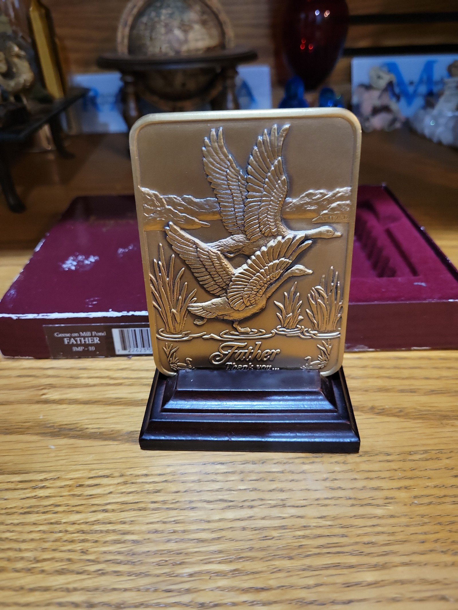 Vintage Father Art Bronze Plaque. By Gerald C. Henry. The Madison Collection.