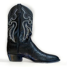 Tony Lama Nacogdoches Teju Lizard Western Cowboy Boots 8571 9.5 D Black Exotic