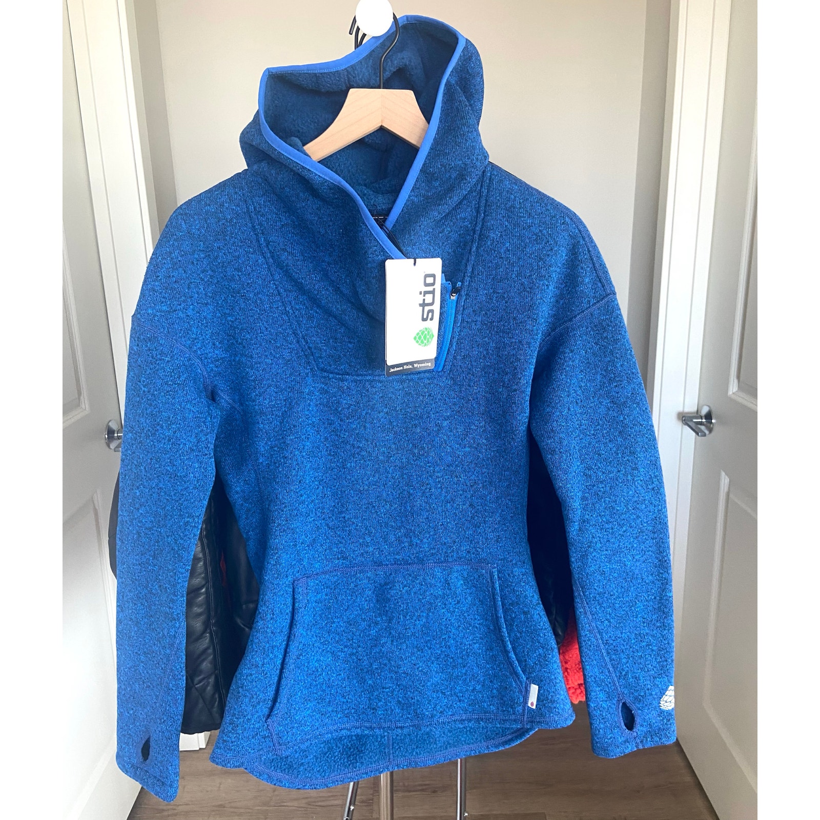 XS STIO Women’s Fleece Hoodie Sweetwater Confluence Blue 250