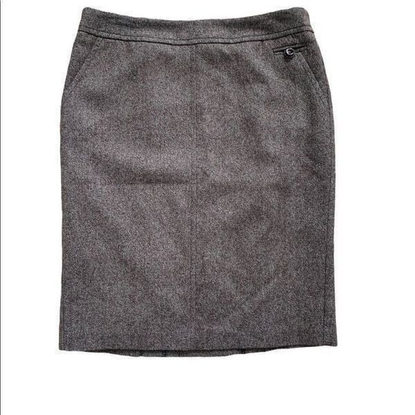 NEW Trina Turk Brown Tweed Pencil Skirt | Size 8