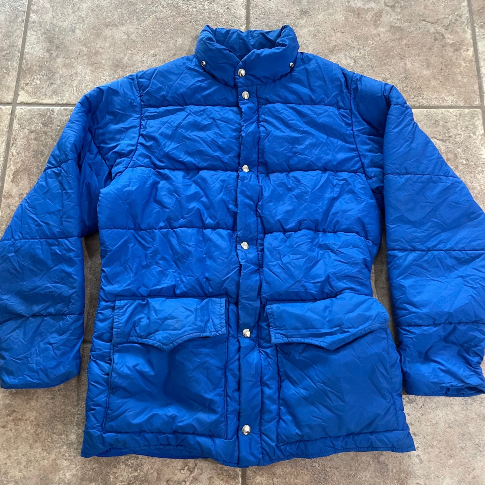 VTG WoolRich 100% Nylon Blue Puffer jacket Mens Size M