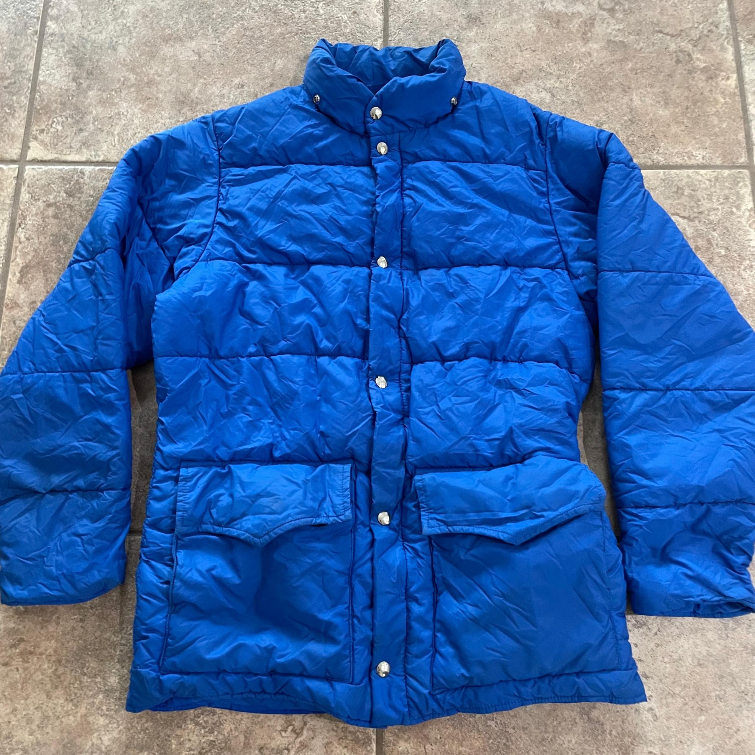 VTG WoolRich 100% Nylon Blue Puffer jacket Mens Size M