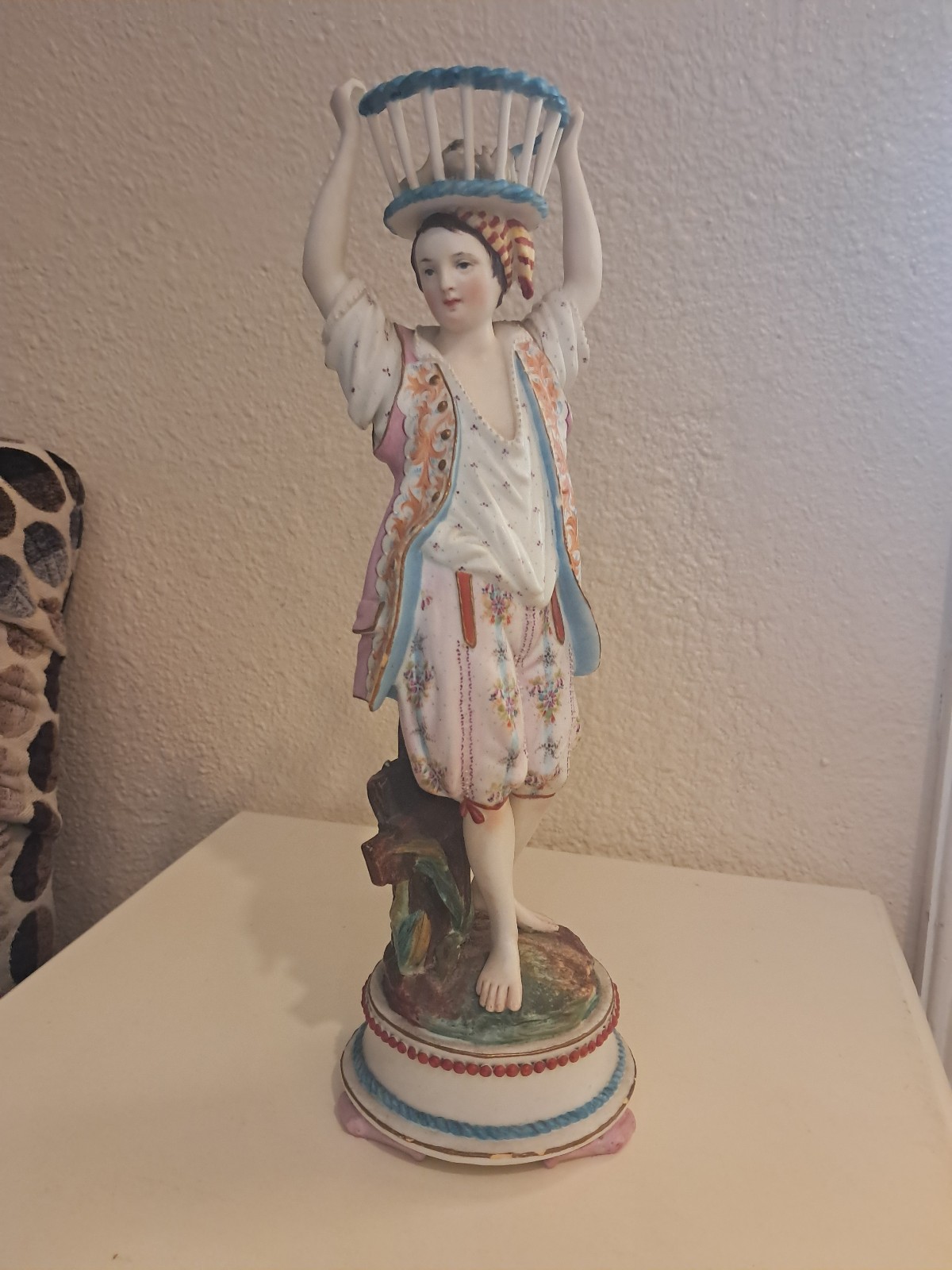 Rare Gille Jeune 19TH Century French Bisque Porcelain Ornamental male figure