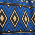 NEW Lalo & Company Blue Metallic Gold Gypsy Full Flare Maxi Skirt Small