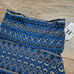 NEW Lalo & Company Blue Metallic Gold Gypsy Full Flare Maxi Skirt Small