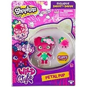 Shopkins Fluffy Shoppets Petal Pup & Flower Rosalea Wild Style from Pawville NEW