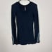 Free People Navy Blue Rare Meadow Fiesta Long Sleeve Scoop Neck Thermal Top