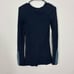 Free People Navy Blue Rare Meadow Fiesta Long Sleeve Scoop Neck Thermal Top