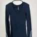 Free People Navy Blue Rare Meadow Fiesta Long Sleeve Scoop Neck Thermal Top