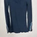 Free People Navy Blue Rare Meadow Fiesta Long Sleeve Scoop Neck Thermal Top