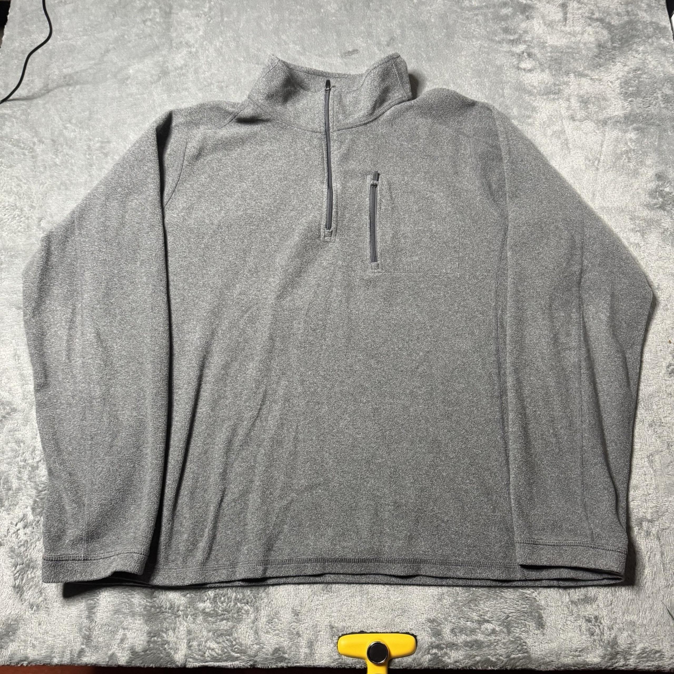 LL Bean Pullover Sweatshirt Trail Fleece 1/4 Zip 280962 Mens XL Gray